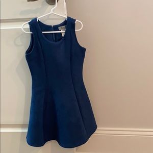 Girls dress. Navy Blue suede